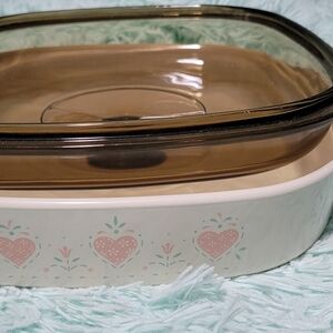 Heart Patterned Glass Lid Container